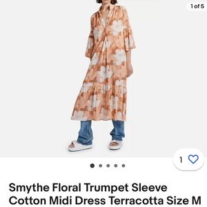 Smythe floral trumpet sleeve dress M